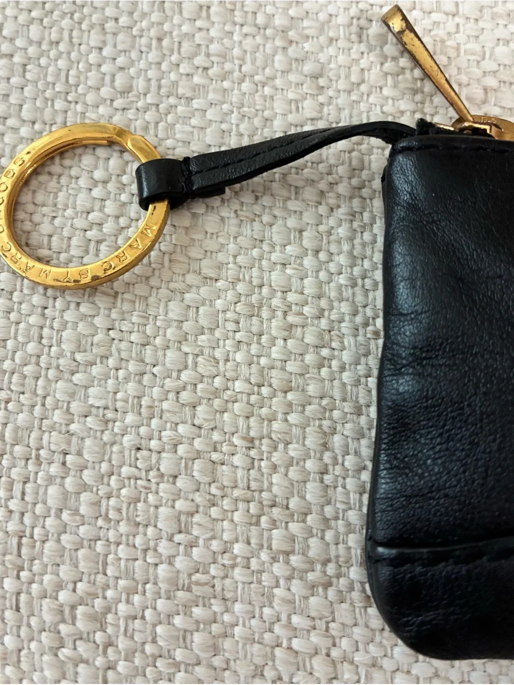 Marc by Marc Jacobs EUC Vintage black leather coin pouch w/ key ring